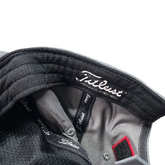 Titleist FJ FootJoy Pro V1 Golf Embroidered Logo StrapBack Hat- Gray - Picture 7 of 9
